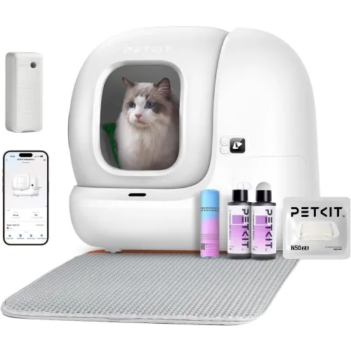 PETKIT Pura Max 2 – Selbstreinigende Katzentoilette, 76L, App-gesteuert, Weiß