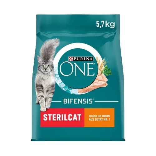 PURINA ONE BIFENSIS STERILCAT Katzenfutter 5,7 kg – Huhn für sterilisierte Katzen